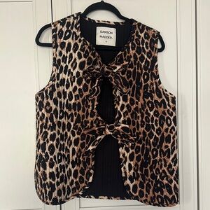 Damson Madder leopard print, quilted vest